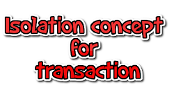 Isolation concept for transaction